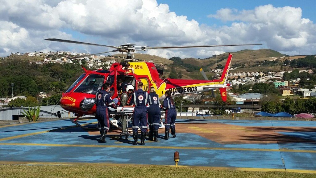 Vítima de traumatismo craniano foi trazida de Santa Rita de Caldas